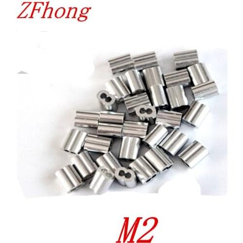 500PCS M2 2mm 8 shape Aluminum Ferrules Wire Rope Aluminum Ferrules Crimping Sleeves clamps Clip Swage Trap Barrel Fitting