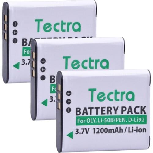 Tectra 3PCS Li-50B Li 50B Battery for Olympus SP 810 800UZ u6010 u6020 u9010 SZ14 SZ16 D755 u1010 SZ30 SZ20 XZ-1 VR350 SZ31 SZ16