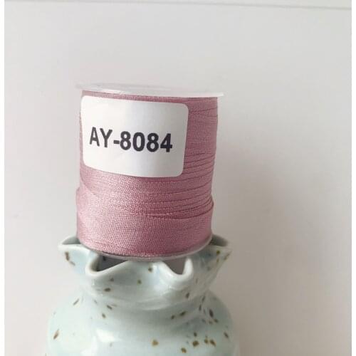 AY-8084 A Roll Wholesale 2mm-36mm 100% Pure Silk Embroidery Ribbons Handcraft Supply Double Faced Thin Taffeta Silk Ribbon