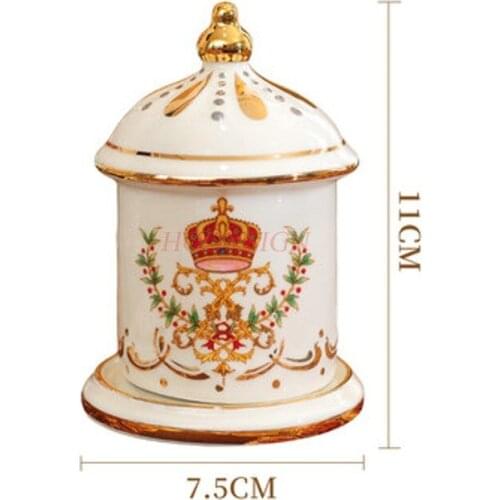 Toothpick Jar Storage Box Personality Table Ceramic Living Room Home Storage Finishing Sale