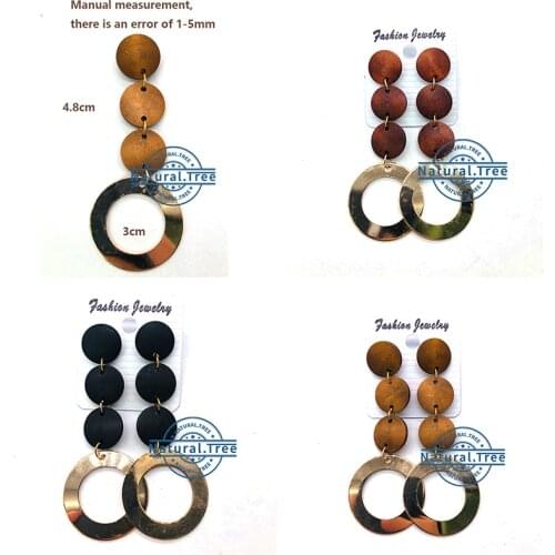Free shipping!!Newest Handmade Beaded Wooden metal Earrings