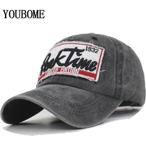 YOUBOME Brand Men Baseball Cap Hats For Women Snapback Caps Embroidery Casual Casquette Fit Bone Vintage Letter Male Dad Caps