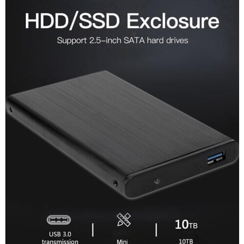 Mobile Hard Drive Disk Case 480M 2.5 inch 10TB SATA HDD SSD External Enclosure for Household Computer Accessories