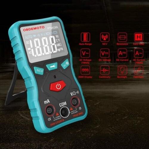 Original PTM19A Digital Smart Multimeter LCD Display Digital Tool AC DV Voltage Current Resistance Tester