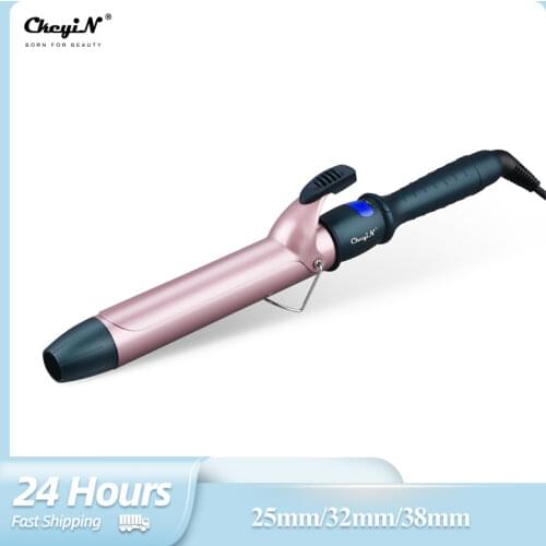 CkeyiN Professional Hair Curler Ceramic Tourmaline Curling Iron Machine Wand Barrel Wrap Kit Hair Styling Tool 32mm 25mm 38mm