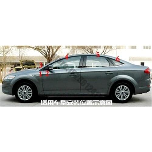 For Ford Mondeo 2007-2012 Car styling Stainless Steel Door Window Trims window trim cover