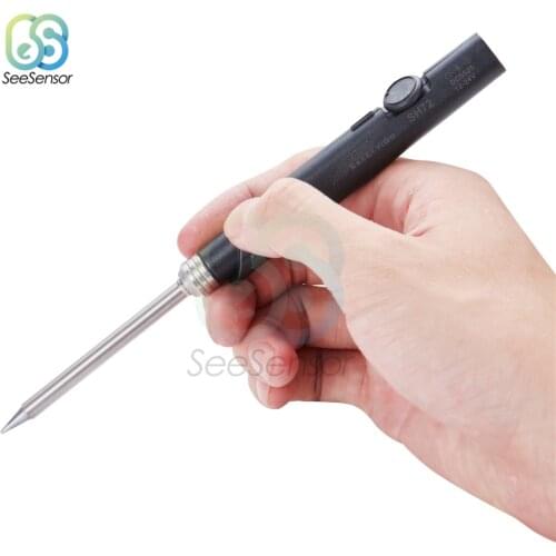 SH72 65W DC12-24V Mini Electric Soldering Iron Adjustable Temperature Portable Solder Welding Station 220-400 Degree