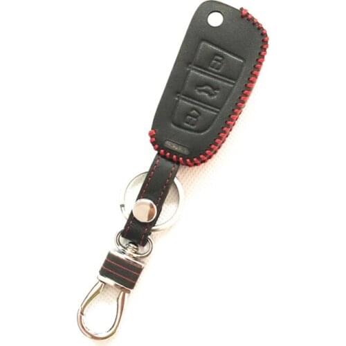 Hot sale super quality 100% Leather Key Cover Case for Audi Q3 Q5 Sline A3 A5 A6 C5 A4 B6 B7 B8 TT 80 S6 C6 Auto Accessories