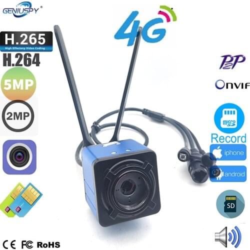 1080P Onvif 3G 4G Box Camera Live Streaming SIM IP Camera SD 4G SIM Card RJ45 CCTV Security Move Tripod to Secure With CS Lens