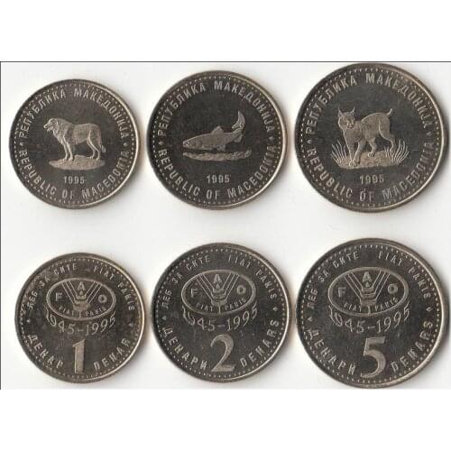 Macedonia Coin 1 Set 3 Pieces Europe Coins New Original Coin Unc Commemorative 100% Real