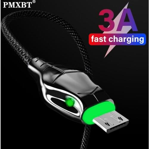 Micro USB Cable High Zinc Alloy 3A Fast Charging USB Data Sync For Samsung A3 A5 Xiaomi Redmi Android Mobile Phone MicroUSB Cord