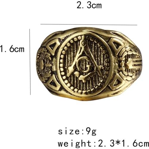 Fashion Jewelry Vintage Charm Mason Freemason Masonic Rings For Men Women Christmas gift