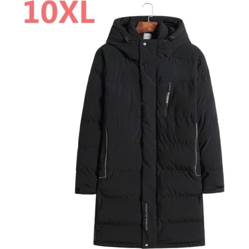 10XL 9XL 8XL Plus Size Winter Man Cotton-padded Clothes Keep Warm Loose Coat Fertilizer Enlarge Fashion jacket Detachable cap