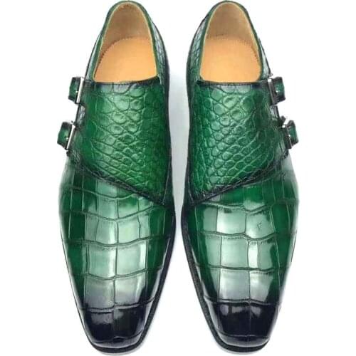 Chue new men shoes crocodile leather crocodile men shoes male leather shoes wedding business leisure