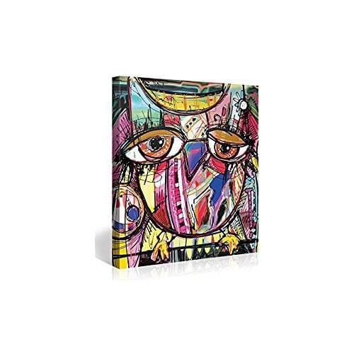 Funny owl head Wall Pictures for Living Room animal wall art for bedroom Home Decorations Print Painting on canvas