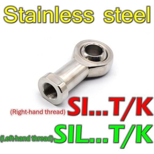 Stainless steel SI5T/K SI6T/K SI8T/K SI10T/K SI12T/K SI14T/K SI16T/K SI18T/K Rod Ends Joint Bearings Female Thread Spherical mm