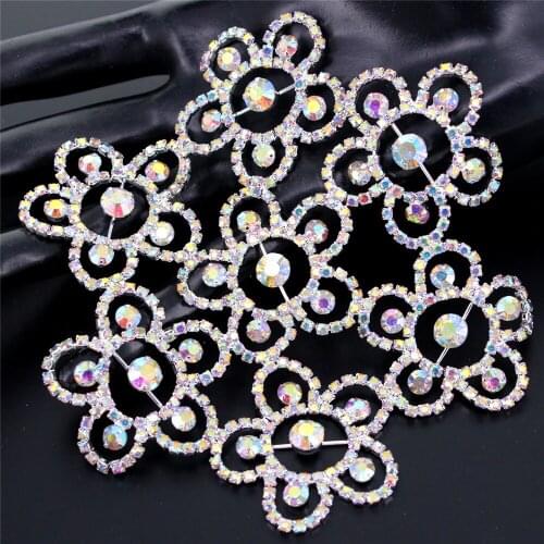 New Exquisite Pure Handmade Bright Crystal Patches Sew-on Rhinestones Applique with Stones Sequins Beads for Wedding Dress