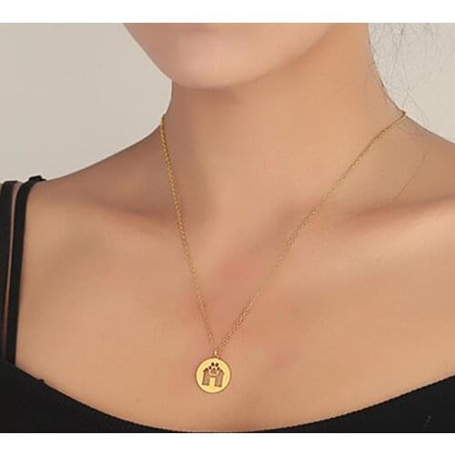 Puppy Cat Paw Print On The Roof Pendant Necklace for Girls Women Lovely Paw Choker Trendy Cats Lover Jewelry Gift