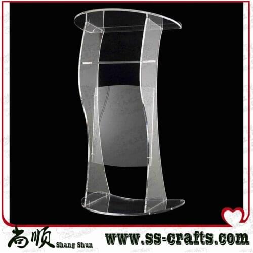 Modern Design Factory Sale Transparent Crystal Acrylic Lectern plexiglass