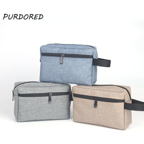PURDORED 1 pc Travel Men Wash Bag Waterproof Makeup Bag Toiletry Wash Kit Storage Pouch For Women Cosmetic Bag Dropshipping