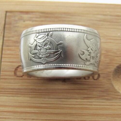 RG(02)90% Silver US Hobo Morgan Dollar Silver Coin Ring Handmade In Sizes 7-16