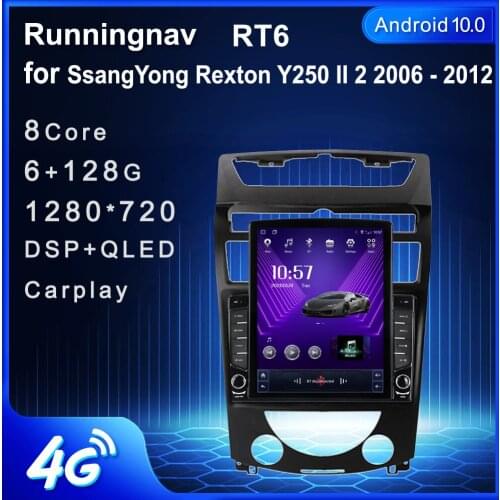 Runningnav For SsangYong Rexton Y250 II 2 2006 - 2012 Tesla Type Android Car Radio Multimedia Video Player Navigation GPS