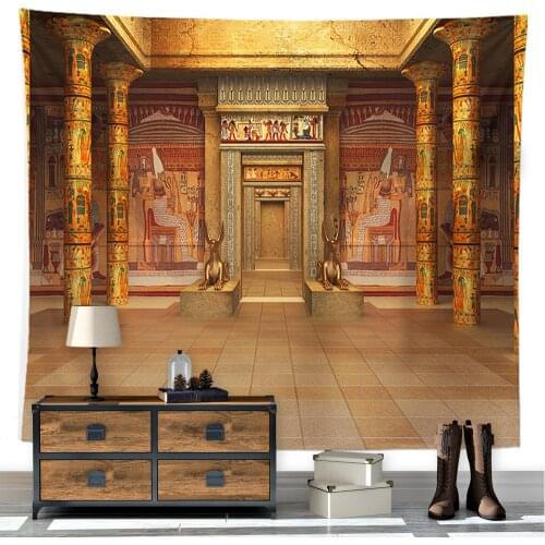 SepYue Egyptian Tapestry Landscape Tapestry 100% Polyester Bohemian Tapestry Wall Hanging Window Tapestry
