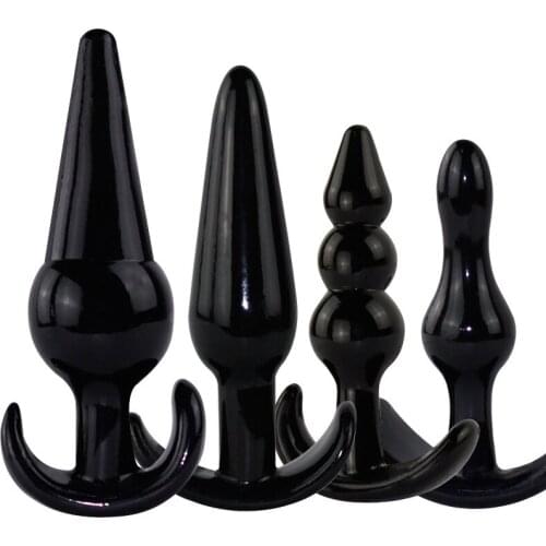 A40 4 PCS Silicone Anal Plug Adult Erotic Masturbation Products For Women Men Butt Plug Backyard Beads Anal Sex Toys Masturbator