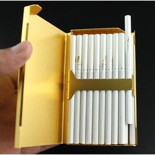 Aluminum Alloy Madam Thin Cigarette Case Holder Pocket Box for Cigarettes Storage Container Smoking Accessories