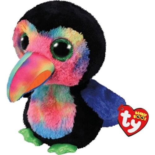 Ty Plush Animal Doll Beaks Toucan Bird Soft Stuffed Toys With Tag 6" 15cm