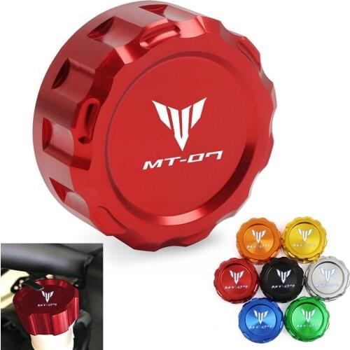 MT07 FZ07 Universal Motorcycle CNC Rear Brake Fluid Cylinder Master Reservoir Cover Cap For Yamaha MT-07 MT 07 FZ 07 All Years