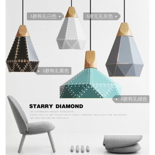 Wood Lamps And Lanterns Originality Personality Café Restaurant A Living Room Wrought Iron Industry Wind Diamond A Chandelier