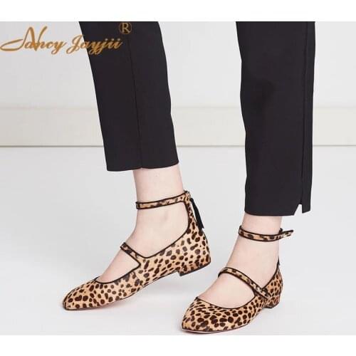 Women Lady Flats Adult Female Shoes Zipper Round Toe Leopard Basic Spring/Autumn Casual Fashion Elegant Mature Nancyjayjii 2019