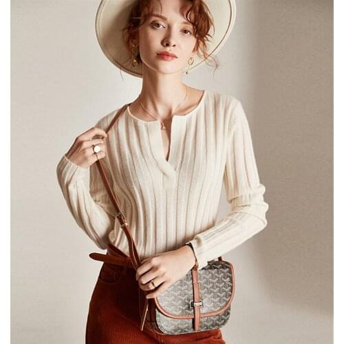 100% Cashmere Sweater Women V Neck Long Sleeves 4 Colors Ladies Pullovers Pit Sweater Slim Elegant Sexy Knitwear New Fashion