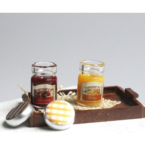 1:12 Dollhouse Miniature Fruit Jam Mini Coffee Pretend Food for Blyth Barbies BJD Doll House Toys