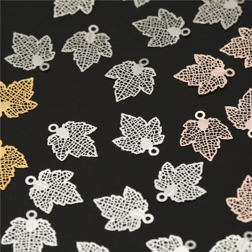 10pcs 11x13mm Maple Leaf Charms Pendant For Anklet Bangle Bracelet DIY Jewelry Findings Making Crafts Pendants Accessaries
