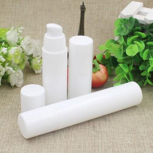 100pcs/lot 15ML 30ml 50ML Empty White Serum Bottles Vacuum Pump Bottles AS Lotion Sub-Bottling With PP Cream Airless Bottle