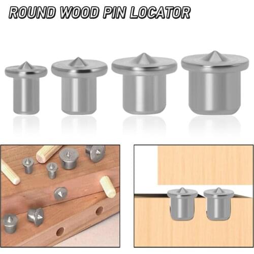 4Pcs/8Pcs Panel Furniture Positioning Carpentry Log Dowel Tips Round Log Pin DIY Locator Wooden Pin Center Punching Accessories