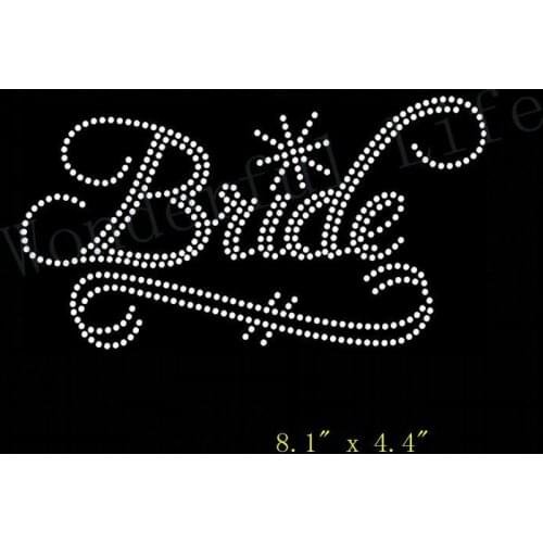 Free Shipping bride with snow image hotfix heat transfer Design