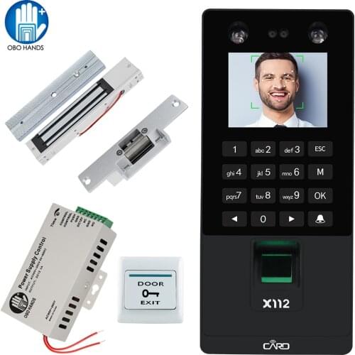 Biometric Fingerprint Access Control System TCP/IP Facial Face Identification Time Attendance with Electric Door Lock USB Device
