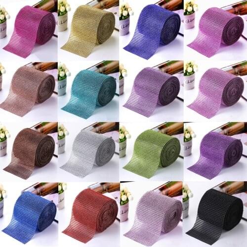 10yards 24Rows Rhinestones Chain Cup Chain Rhinestone Mesh Trimming Hollow Imitation Crystal For DIY Wedding Party Decoration