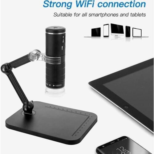 50-1000x WIFI Digital Microscope Android Computer Handheld USB Microscope Childrens Magnification Magnifier With Stand