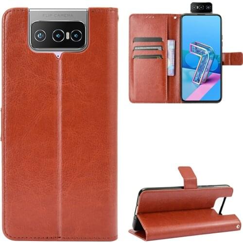 For Asus Zenfone 7 Pro ZS671KS Case 7PRO Wallet Flip Style Glossy Skin PU Leather Cover For Asus Zenfone 7 ZS670KS Phone Cases
