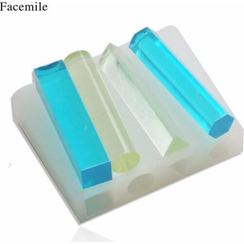 Facemile 1PCS Flexible Silicone Jewelry Mold DIY Liquid Mould Resin Necklace Pendant Making Tool Geometry Fondant Cake Decor