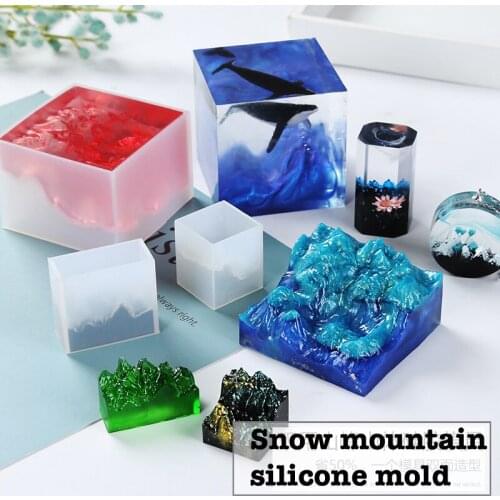 DIY Snow Mountain Mold Transparent Silicone Mould Dried Flower Resin Decorative Craft Epoxy Resin Molds For Jewelry