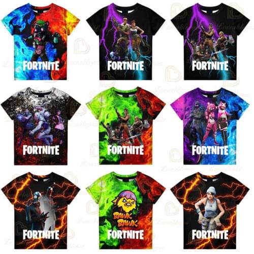 Fortnite Victory Boys Girls 3D Men and Women Thin T-shirt Battle Royale Hero T-shirt Kids Game Anime T-shirt Birthday Gift