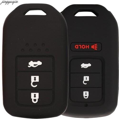 Jingyuqin Remote Car Key Silicone Cover Case For Honda Accord IX City HR-V CR-V Vezel Spirior Odyssey Civic Jade 2015-2018
