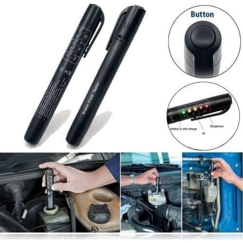 Moisture LED Water Compact Tool Test Universal Car Brake Fluid Tester Car Brake Liquid Digital Tester Indicator Pen