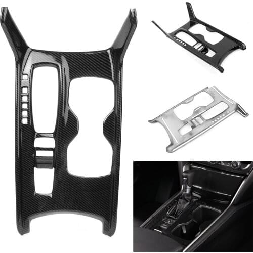 Gear Shift Box Water Cup Holder Cover Protector Trim Decoration For Honda Accord 2018 ABS Auto Car Styling Carbon Fiber Color