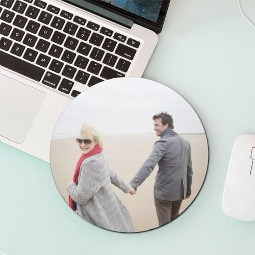 Small Large Size Heart Circular DIY Custom Photo Text Mouse Pad Personalized Cartoon Anime Gaming Mouse Pad Family Desk Mat Gift